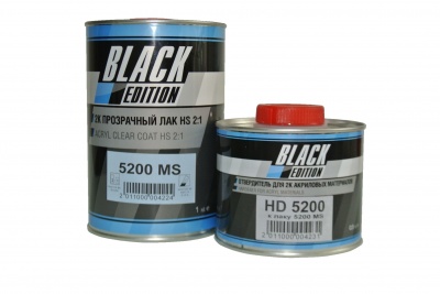 Лак прозрачный Black Edition Maxtor BE 5200 2K 2:1 MS 0,4л +отверд HD5200 0,2л фото в интернет магазине Новакрас.ру